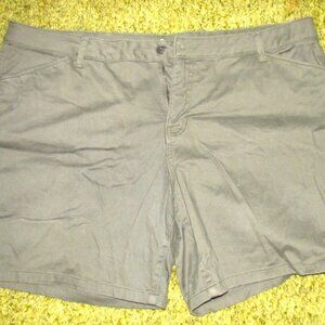 Ladies Dark Olive Green Shorts Size 24W St John's Bay